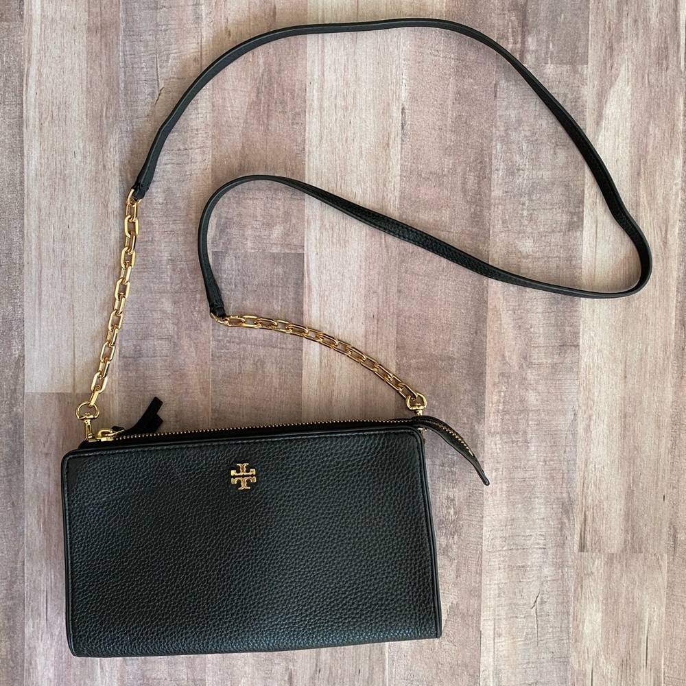 Tory Burch Marsden zip top crossbody bag black